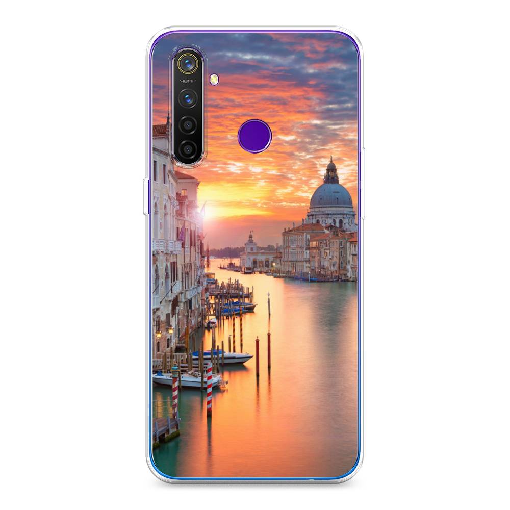 

Чехол на Realme 5 Pro "Восход 11", Розовый;оранжевый, 251650-2