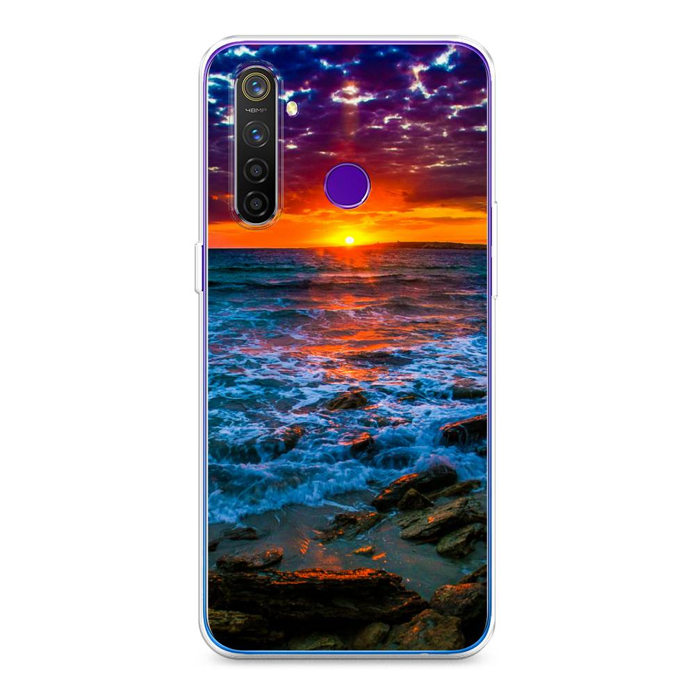 

Чехол на Realme 5 Pro "Закат 1", Оранжевый;синий, 251650-2