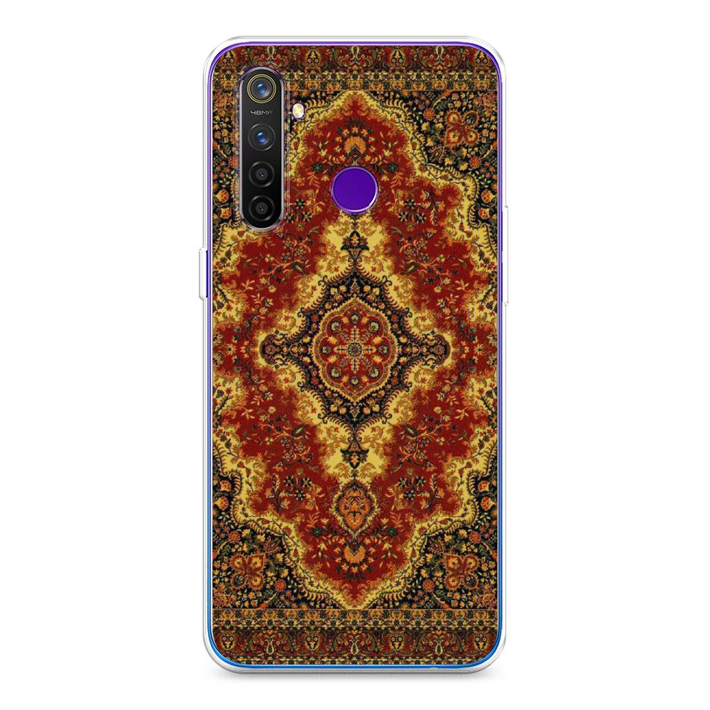 

Чехол на Realme 5 Pro "Ковер", Коричневый;золотистый;красный, 251650-3