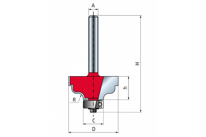 Фреза римский профиль FREUD PRO R 38-40208