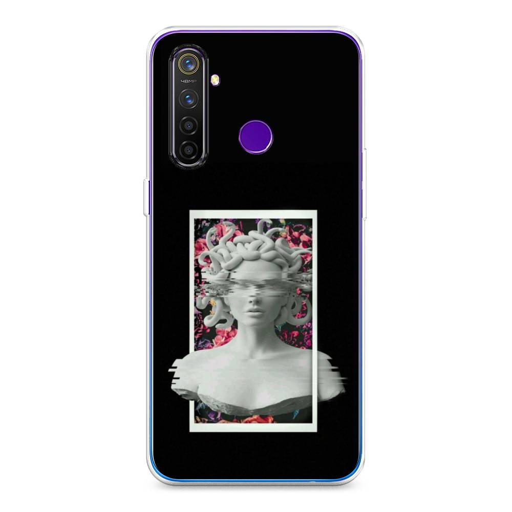 

Чехол на Realme 5 Pro "Web Punk Медуза Горгона", Черный;серый, 251650-6