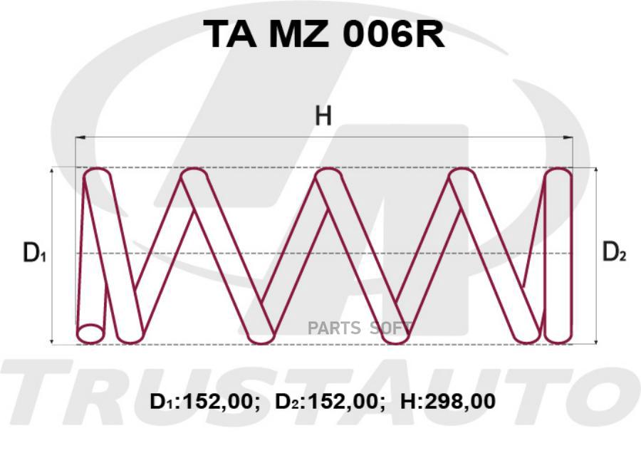 Tamz006r_пружина Подвески Усиленная () Trust Auto  TAMZ006R