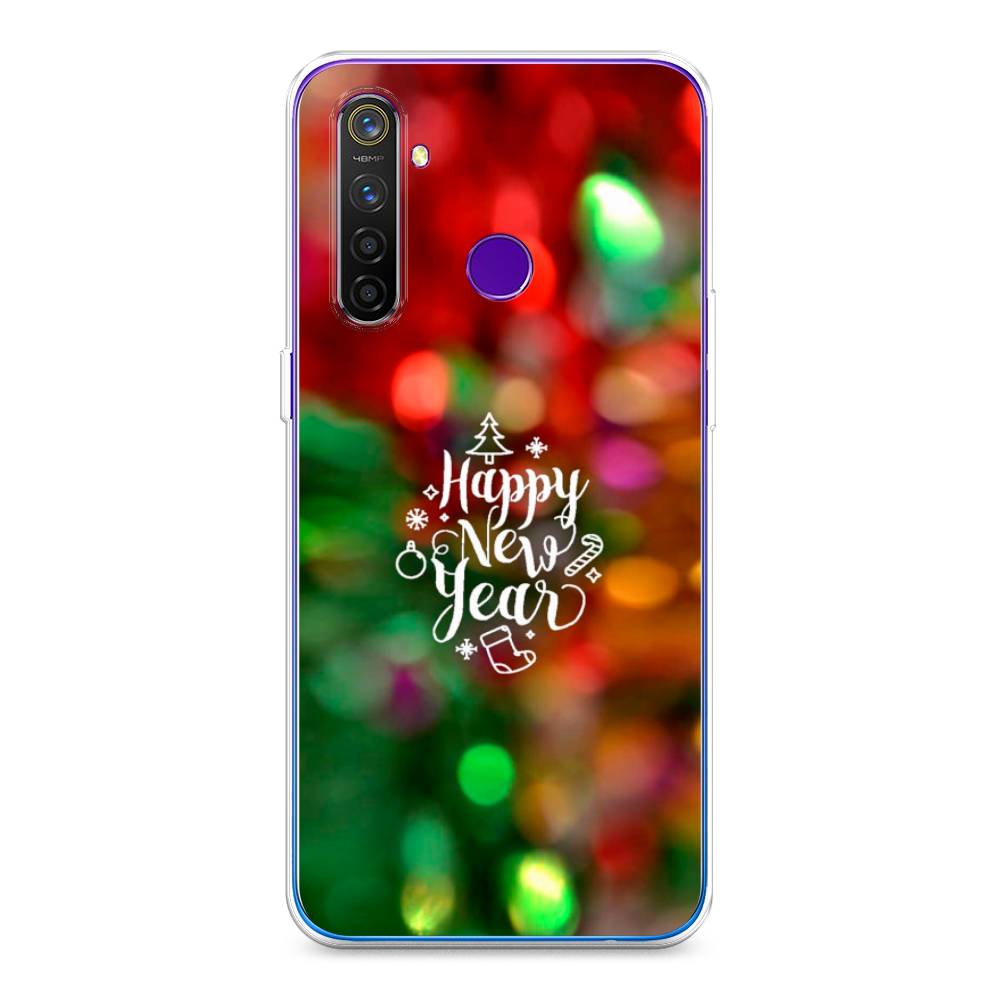 

Чехол на Realme 5 Pro "Новый Год на елке", Зеленый;красный;желтый, 251650-5