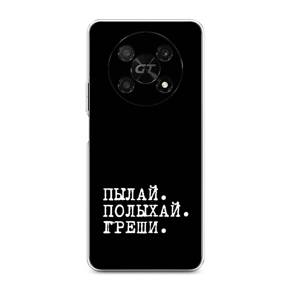 

Чехол Awog на Honor X40 GT "Пылай и греши", Белый;серый;черный, 6120150-6