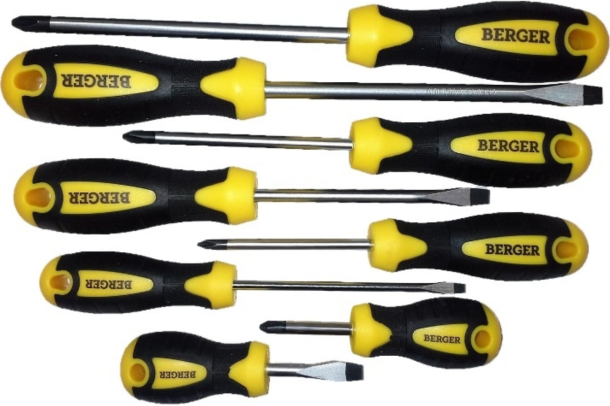 Berger Bg1062 Набор Отверток 8 Предметов набор комбинированных ключей berger bg