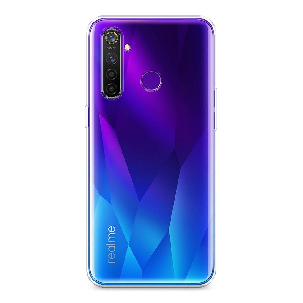 

Чехол на Realme 5 Pro прозрачный, 251650-6