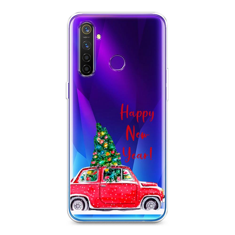 

Чехол на Realme 5 Pro "Happy New Year", Красный;зеленый, 251650-5