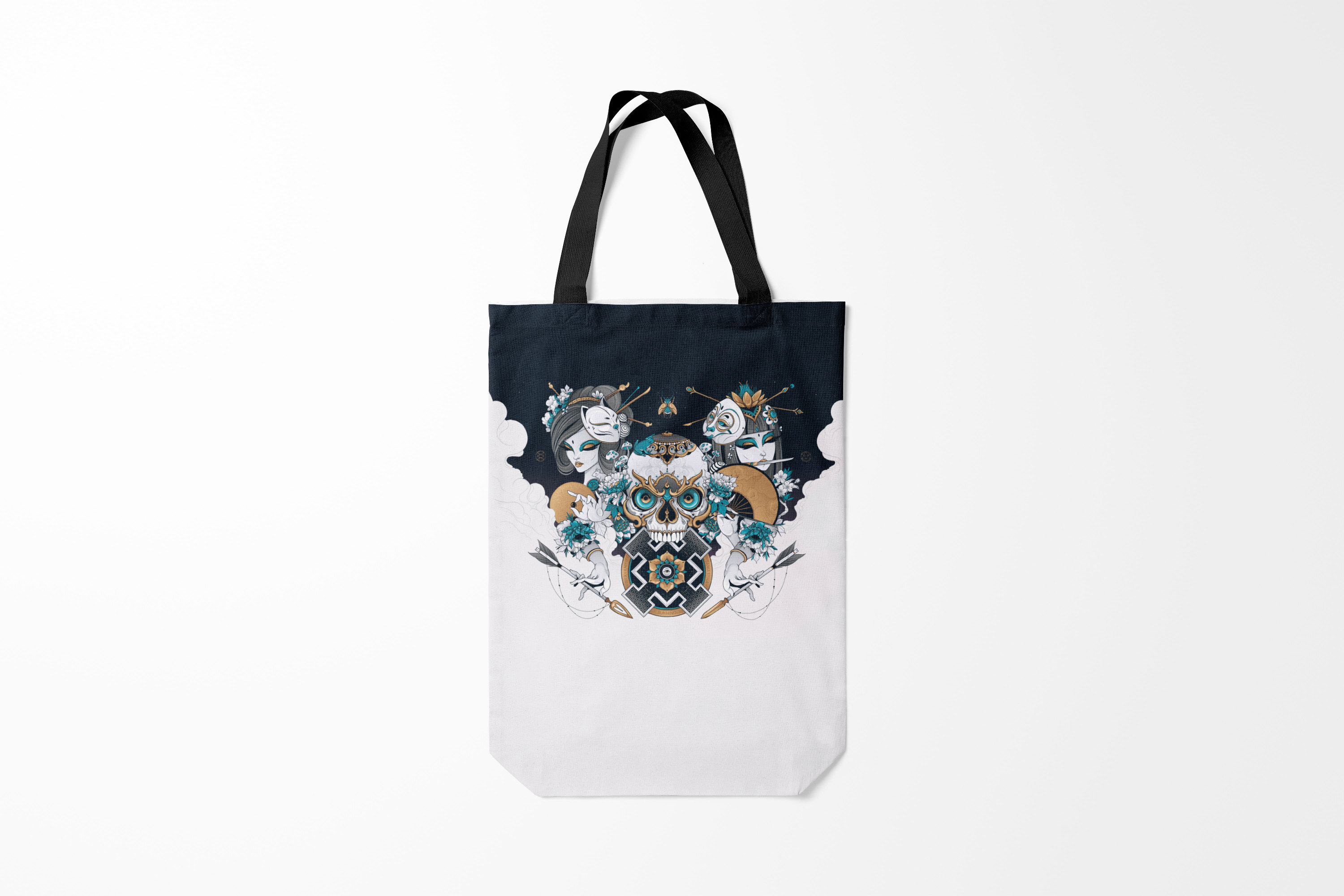 

Сумка шoппер унисекс Burnettie Стимпанк SKULL JAPAN, белый, Стимпанк SKULL JAPAN