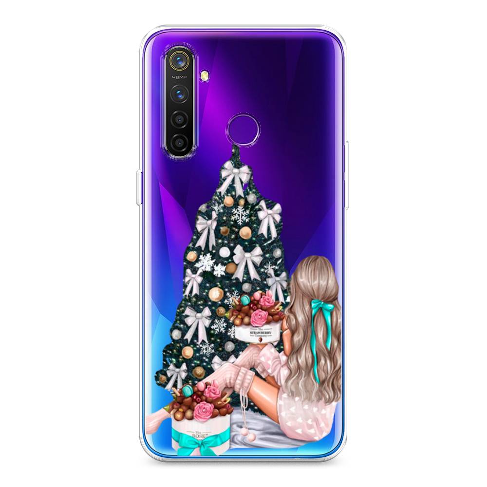 

Чехол на Realme 5 Pro "New Year", Зеленый;бежевый;голубой, 251650-5