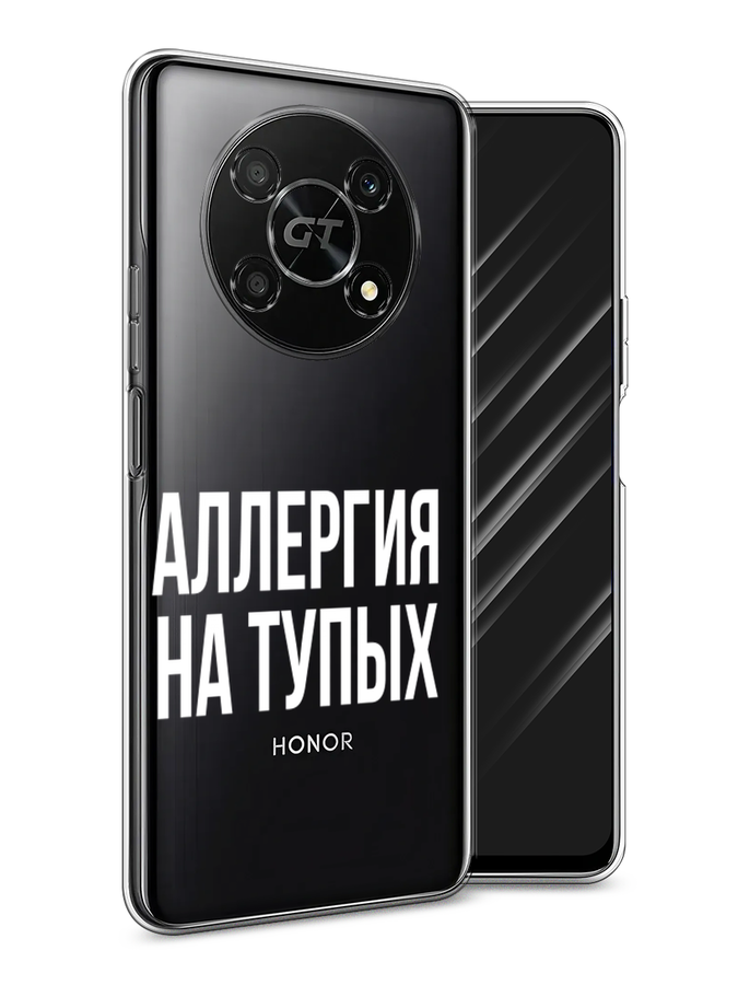 

Чехол Awog на Honor X40 GT "Аллергия на тупых", Прозрачный;бежевый, 6120150-6