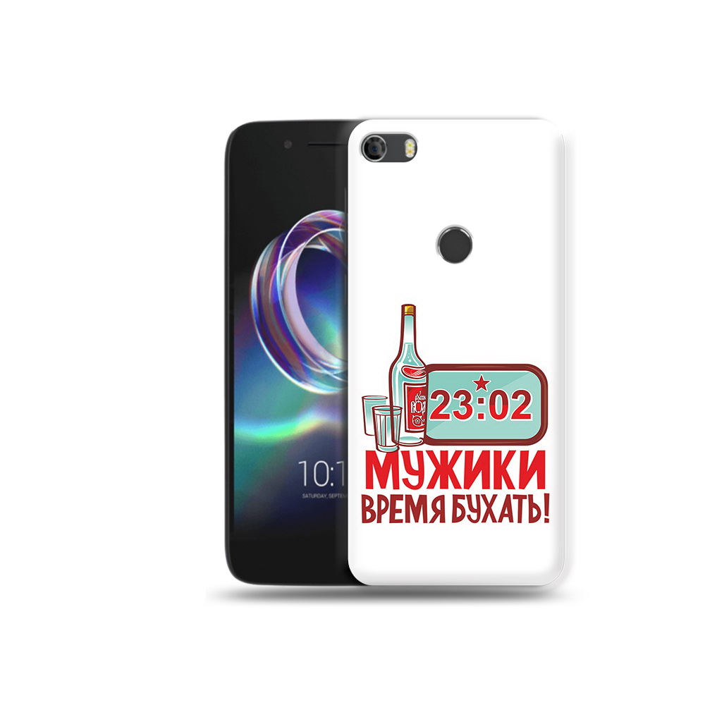 

Чехол MyPads Tocco для Alcatel Idol 5 23 февраля время пить! (PT82010.678.11), Прозрачный, Tocco