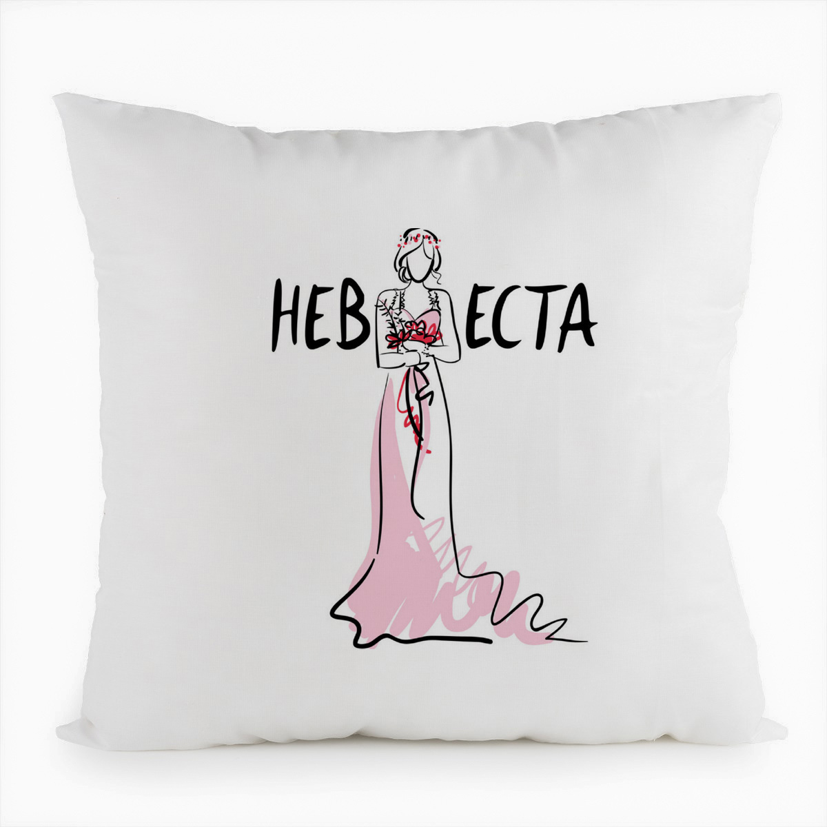 фото Подушка белая coolpodarok свадьба. невеста