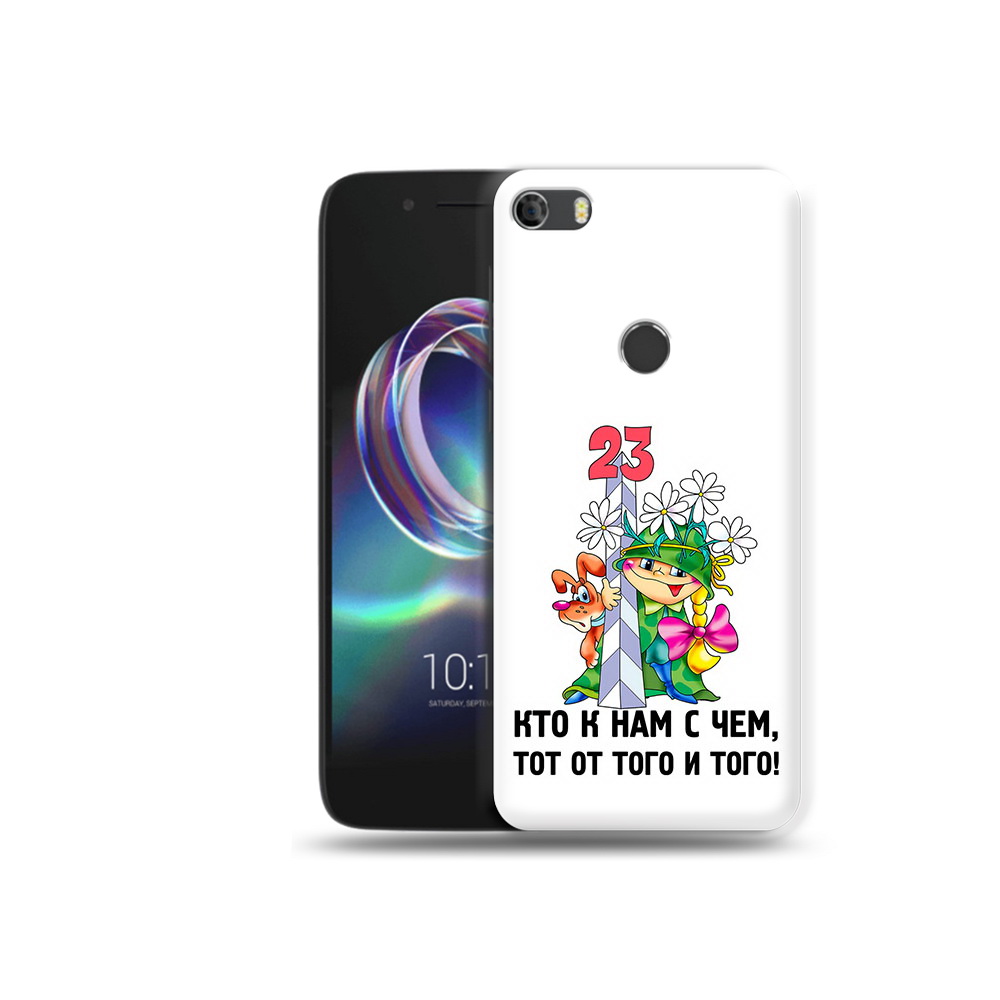 

Чехол MyPads Tocco для Alcatel Idol 5 23 февраля мальчик с надписью (PT82010.678.12), Прозрачный, Tocco