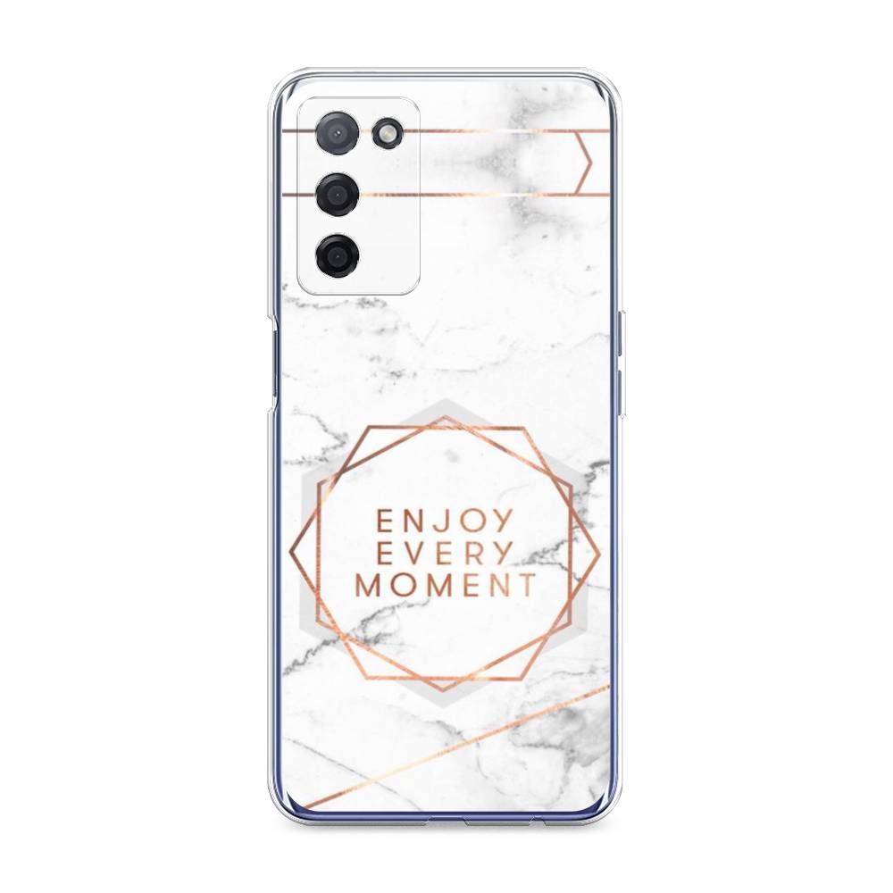 

Чехол Awog на Oppo A55 5G "Enjoy every moment мрамор", Разноцветный, 256250-7