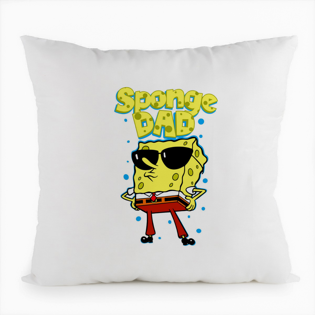 фото Подушка белая coolpodarok прикол. семья. sponge father. спэнч боб папа