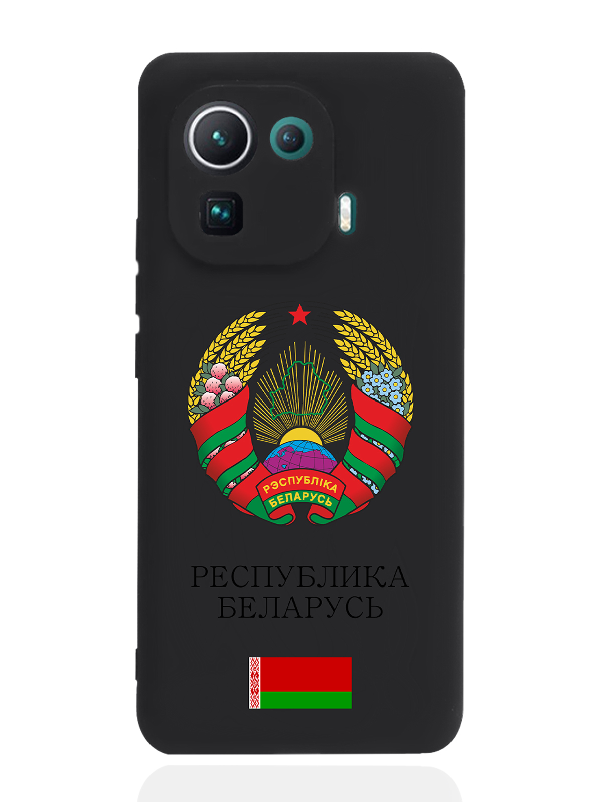 

Чехол SignumCase для Xiaomi Mi 11 Pro Герб Белоруссии/Герб Беларусичерный, Разноцветный