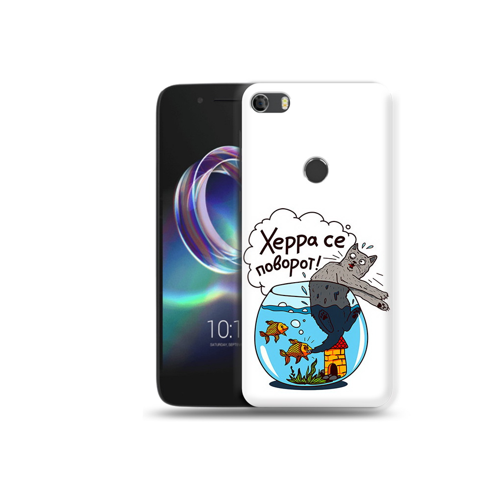 

Чехол MyPads Tocco для Alcatel Idol 5 Рыбы с котом (PT82010.678.149), Прозрачный, Tocco