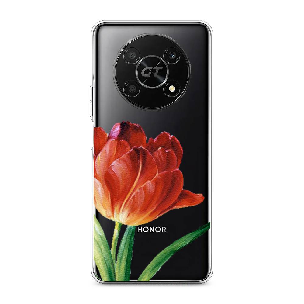 

Чехол Awog на Honor X40 GT "Красный тюльпан", Оранжевый;зеленый, 6120150-8