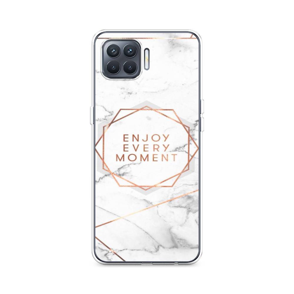 

Чехол Awog на Oppo Reno 4 Lite/A93 "Enjoy every moment мрамор", Разноцветный, 255350-7