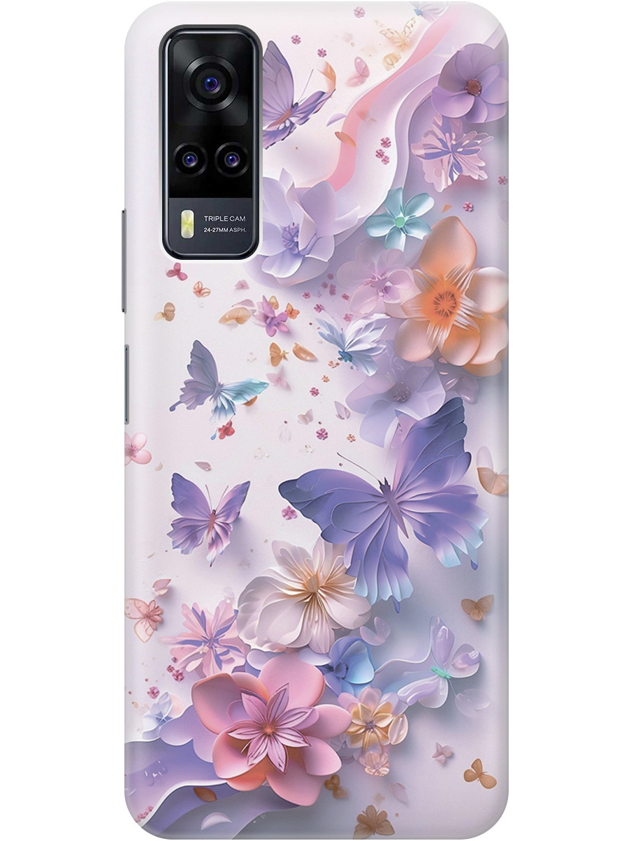 

Силиконовый чехол на Vivo Y31 / Y53s 4G / Y51 2020 с принтом 874042, Прозрачный;розовый;фиолетовый, 743438322