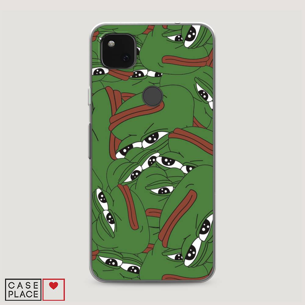 

Чехол Awog на Google Pixel 4A "Печальный frog", Разноцветный, 270650-9