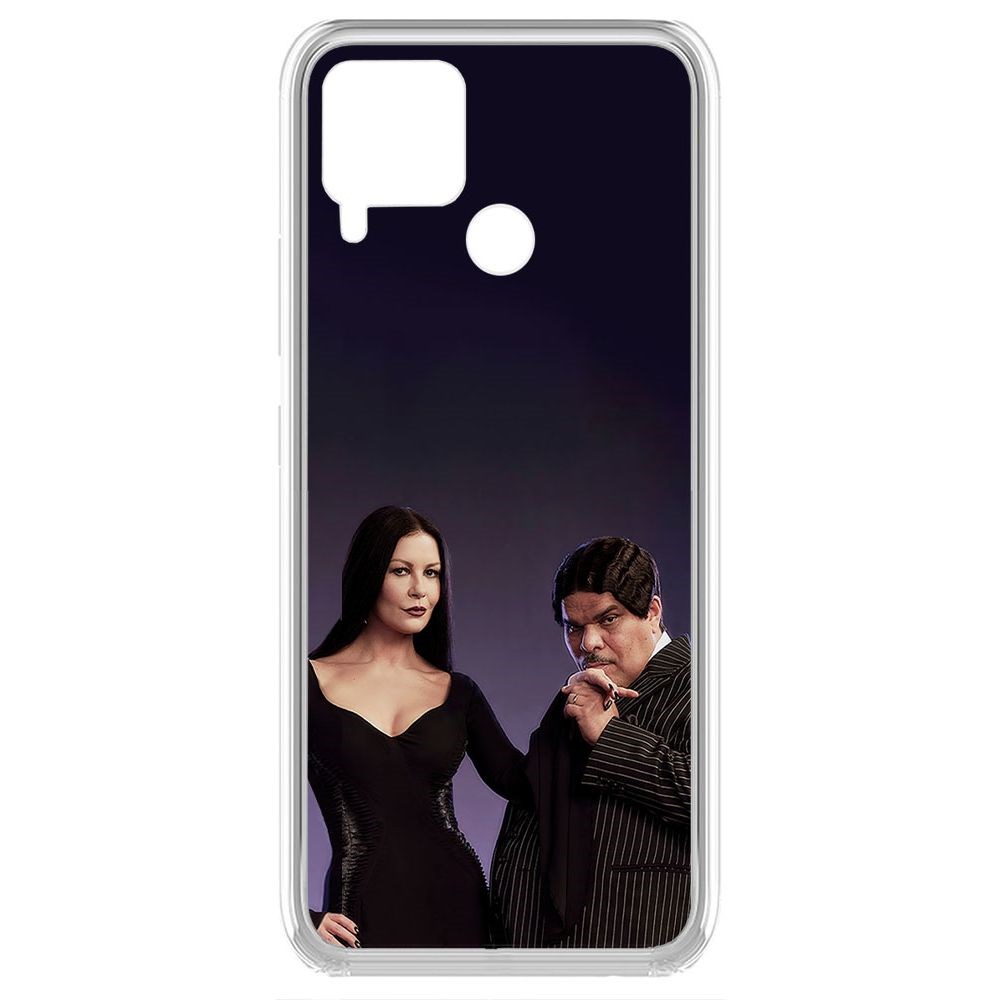 

Чехол-накладка Krutoff Clear Case Уэнсдей Аддамс - Мортиша и Гомес для Realme C15