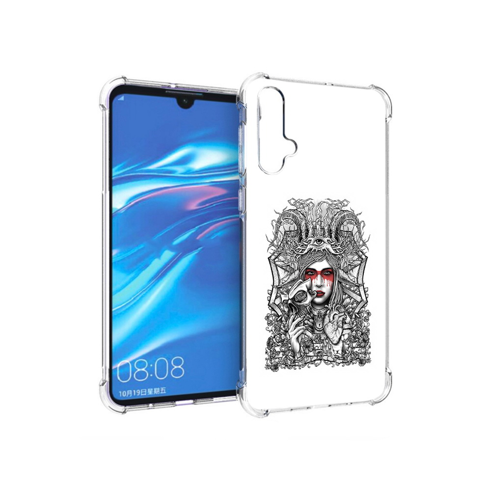 

Чехол MyPads Tocco для Huawei Nova 5 грусная девушка, Прозрачный, Tocco