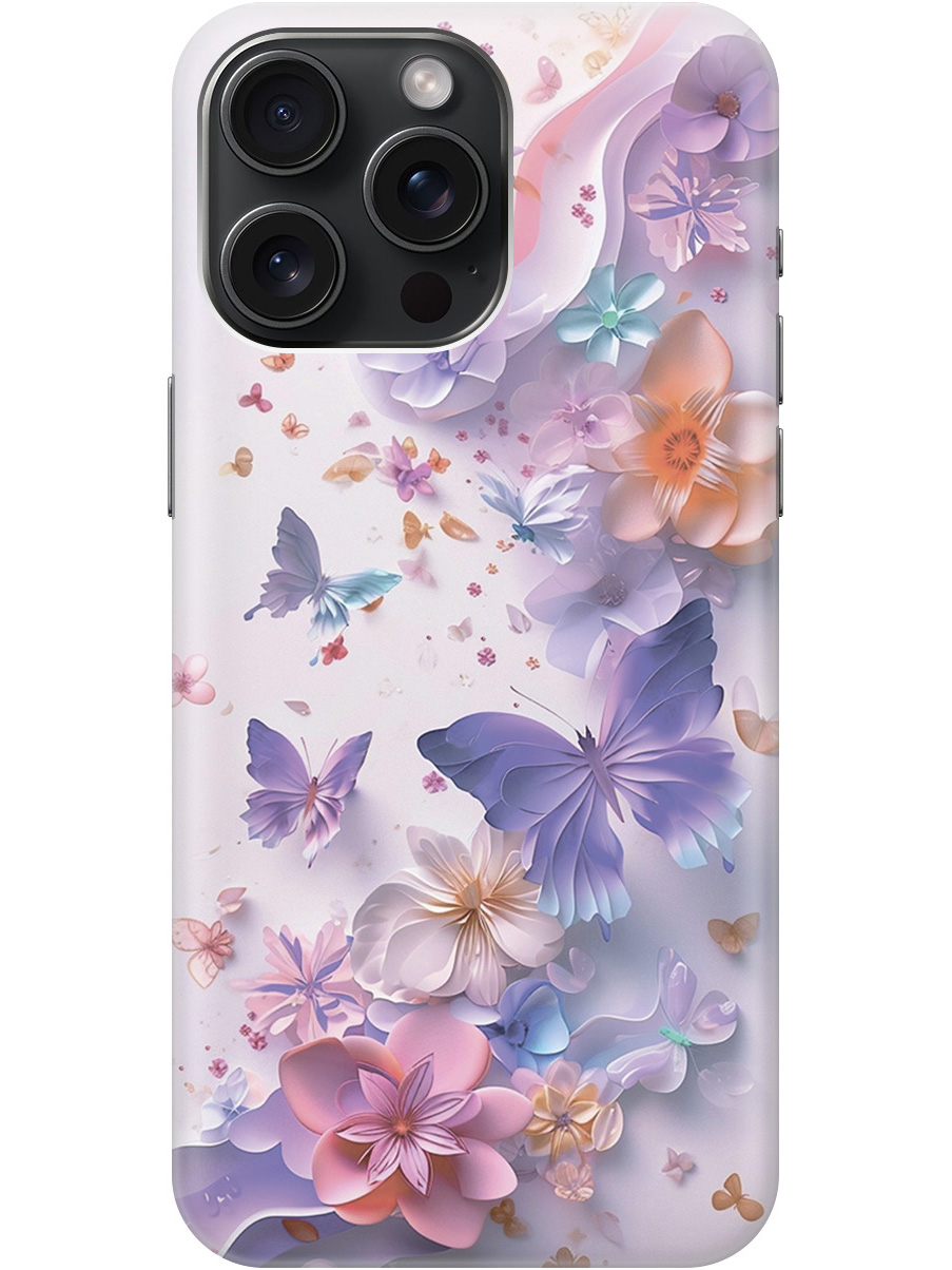 

Силиконовый чехол на Apple iPhone 15 Pro Max с принтом 873810, Прозрачный;розовый;фиолетовый, 775148122