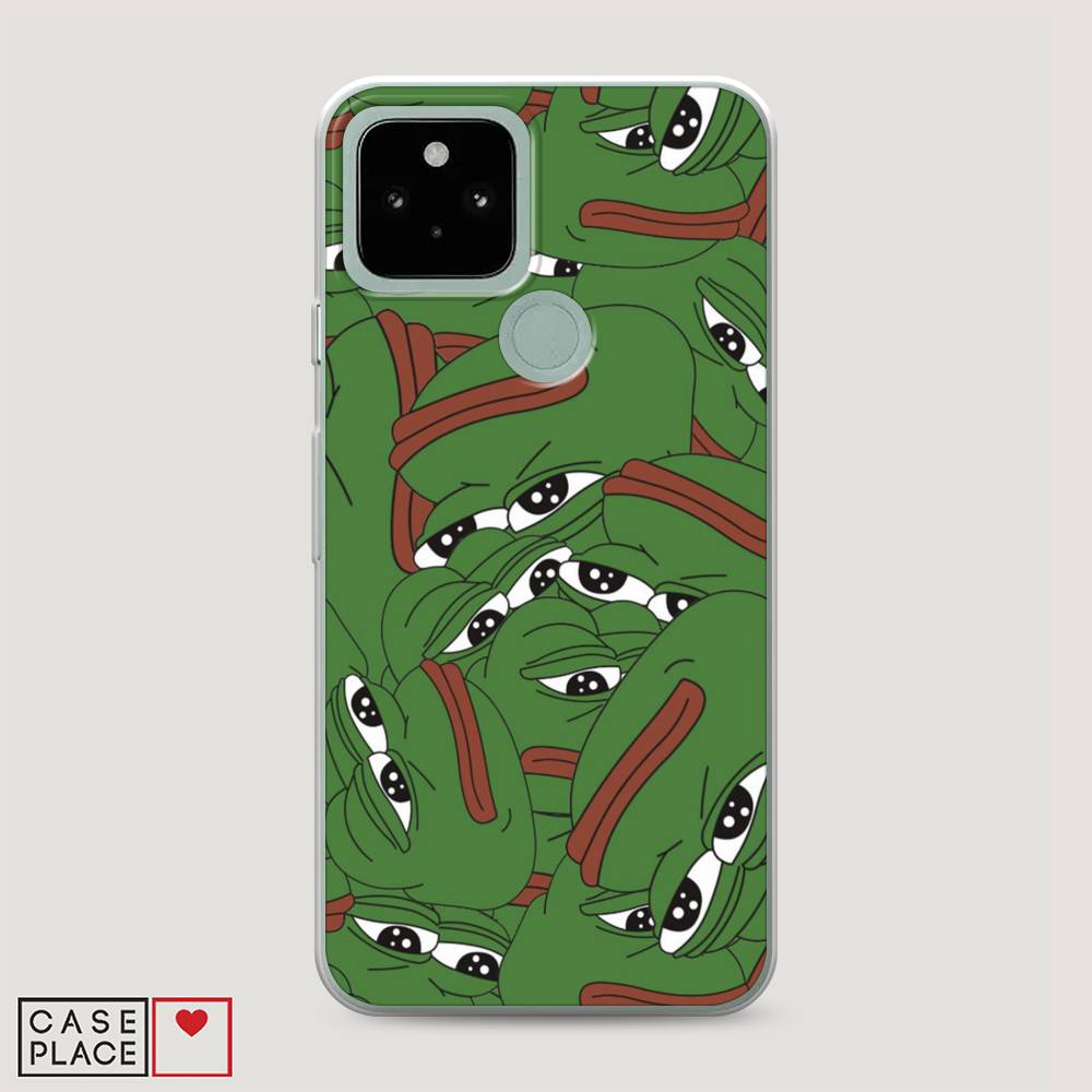 

Чехол Awog на Google Pixel 5 "Печальный frog", Разноцветный, 270750-9