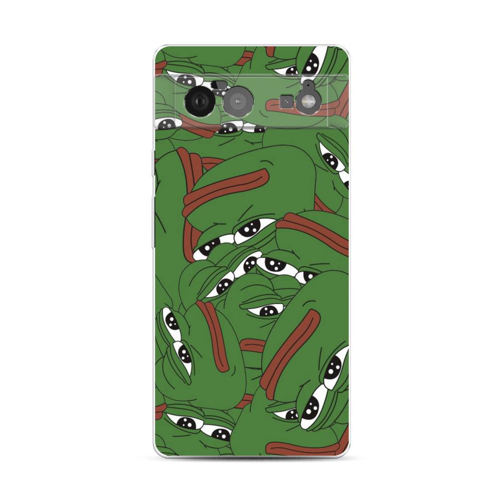 

Чехол Awog на Google Pixel 6 "Печальный frog", Разноцветный, 270850-9