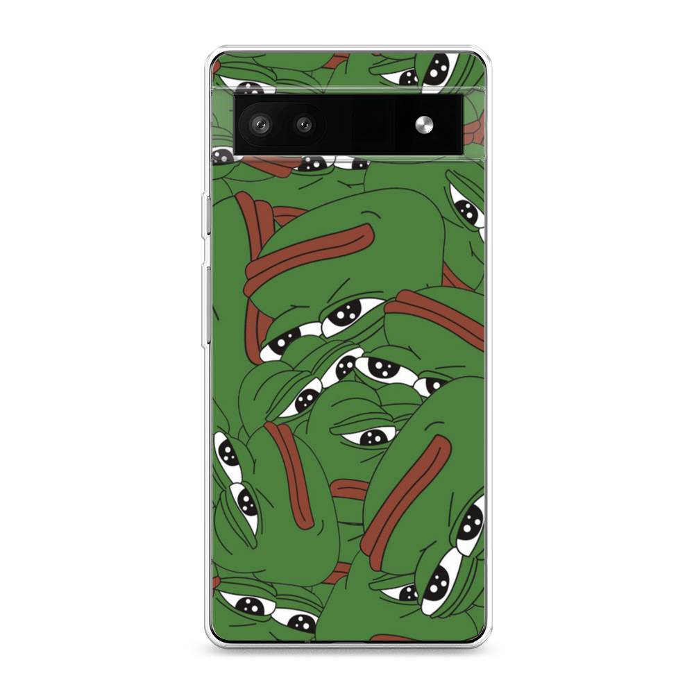 

Чехол Awog на Google Pixel 6A "Печальный frog", Разноцветный, 271150-9