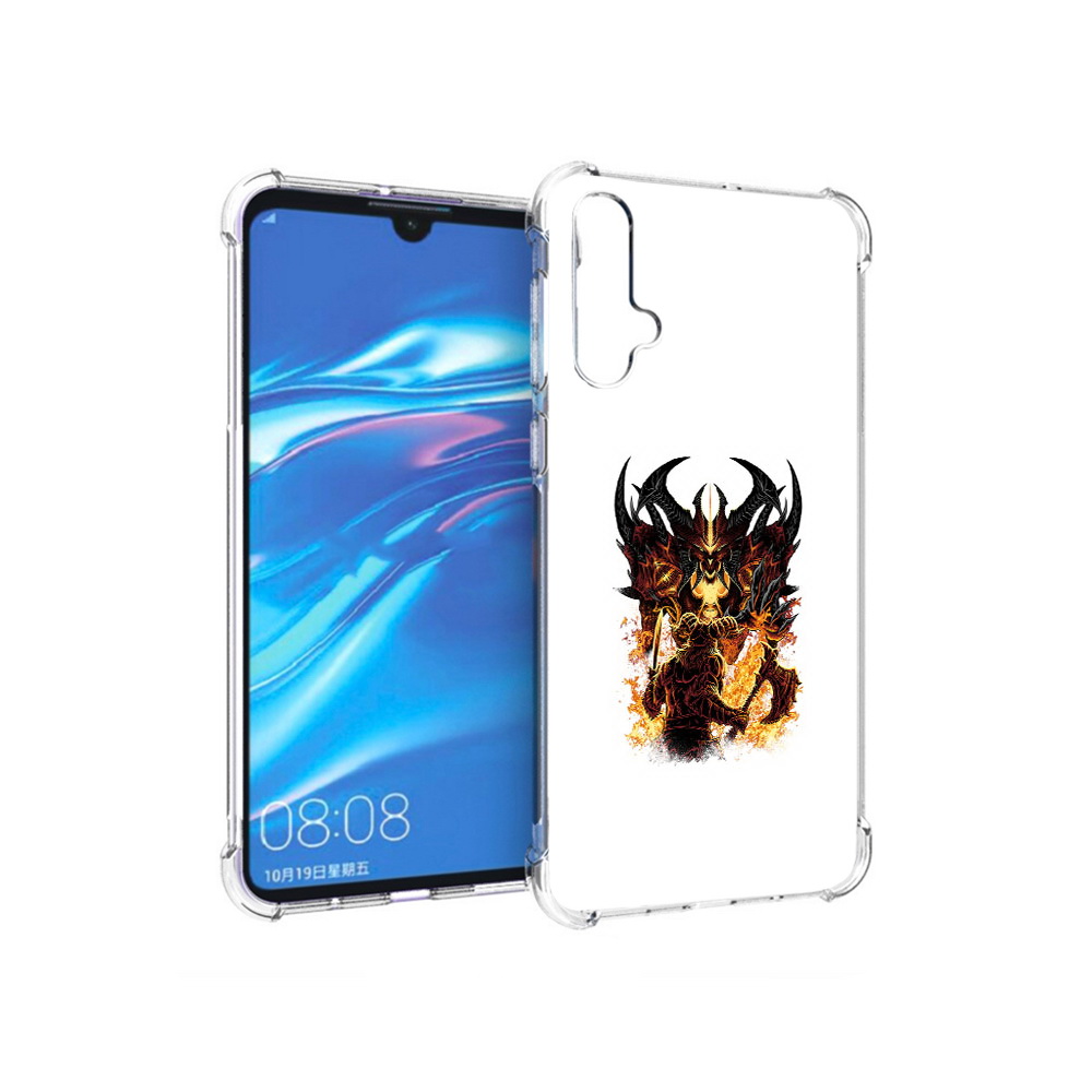 

Чехол MyPads Tocco для Huawei Nova 5 демон shadow fiend, Прозрачный, Tocco