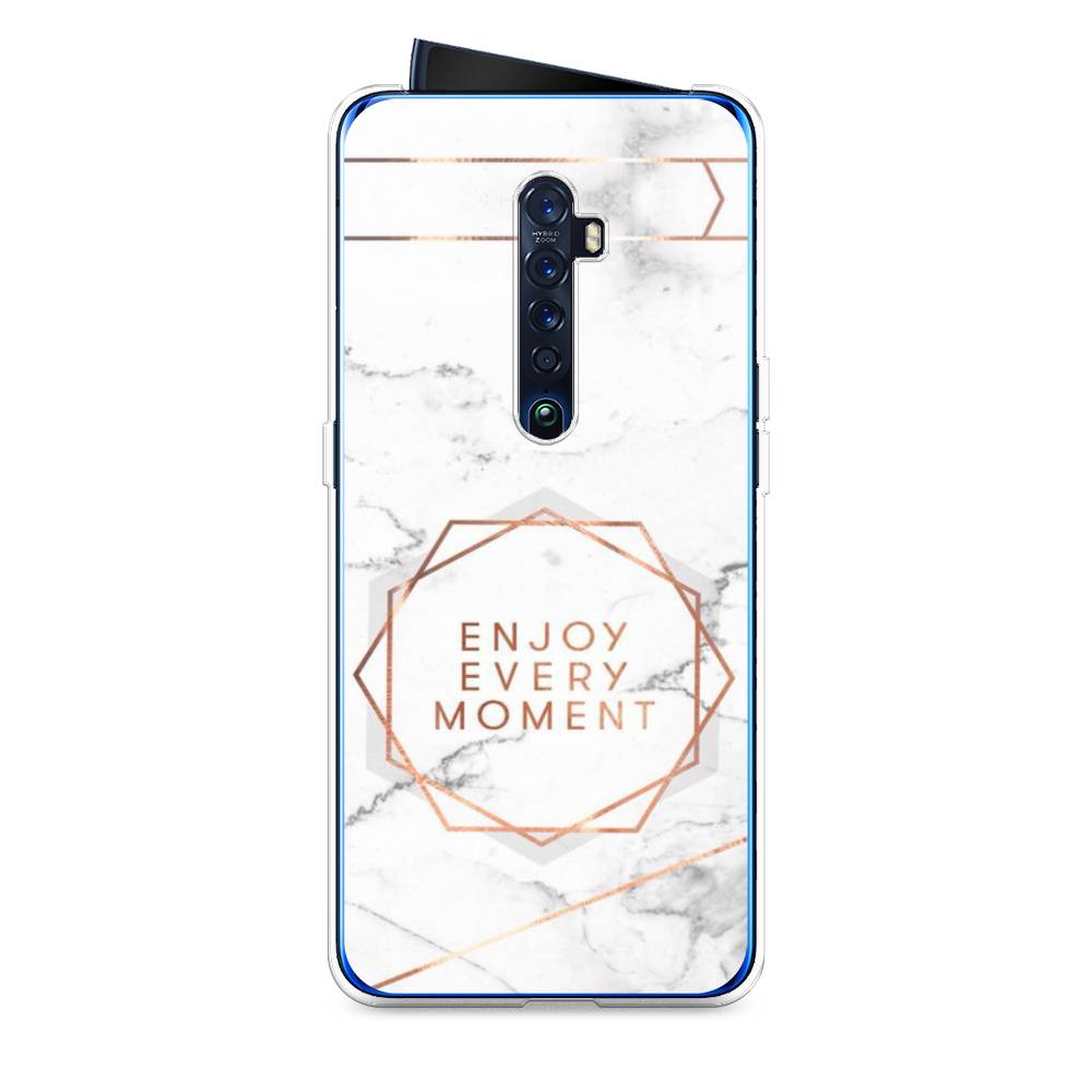 

Чехол Awog на Oppo Reno 2 "Enjoy every moment мрамор", Разноцветный, 253550-7