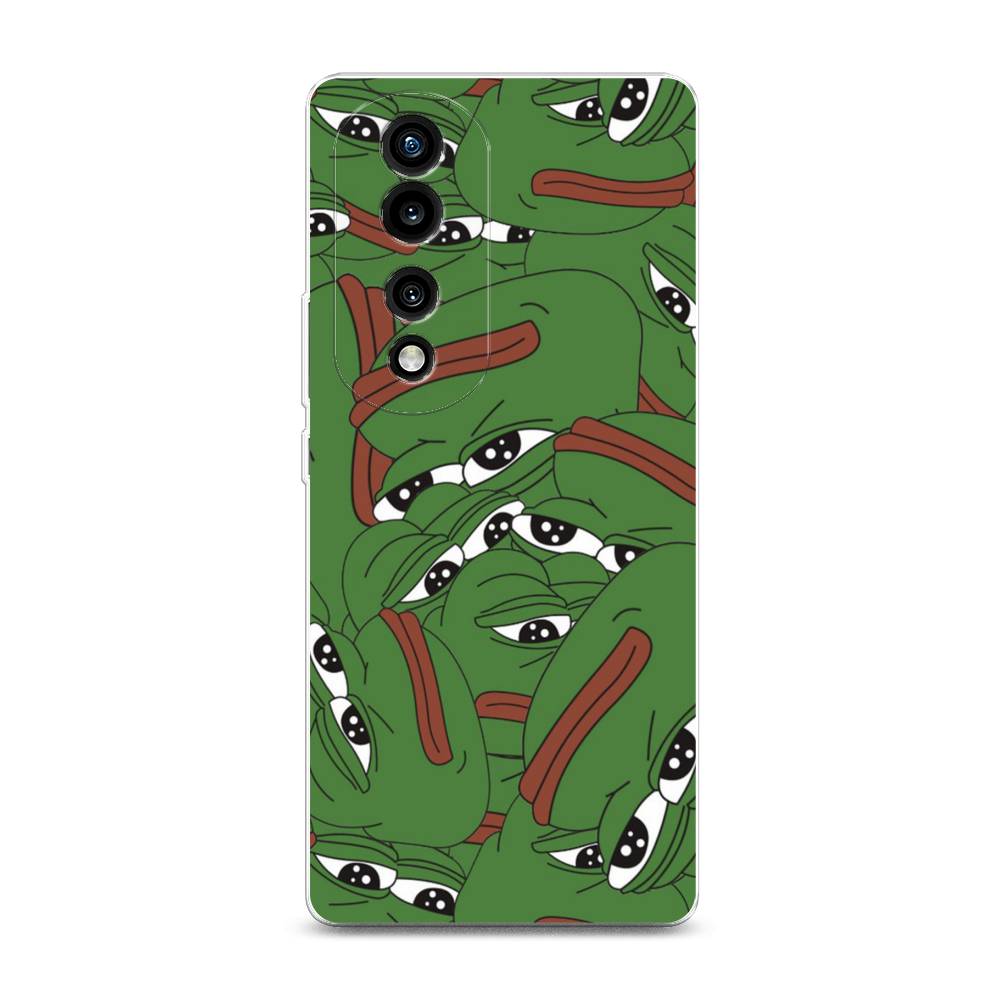 

Силиконовый чехол "Печальный frog" на Honor 70 Pro, 6108350-9