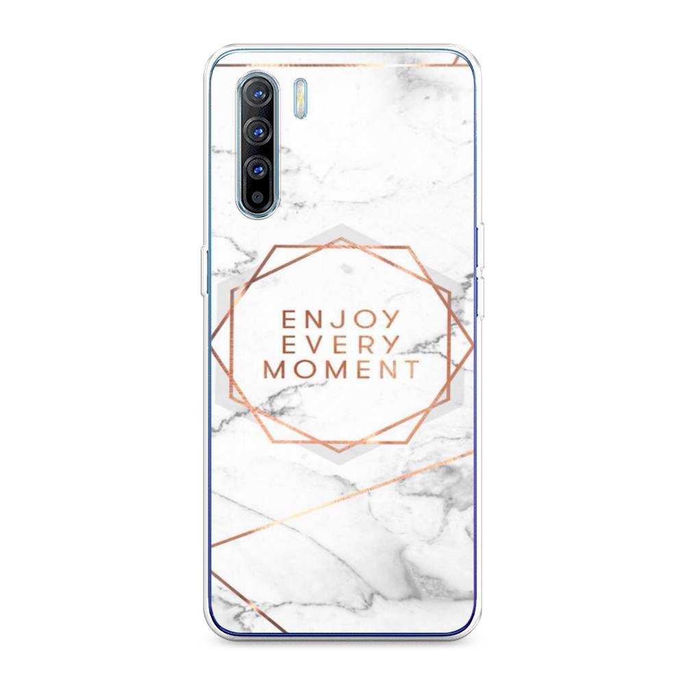 

Чехол Awog на Oppo A91/Reno 3 "Enjoy every moment мрамор", Разноцветный, 252450-7