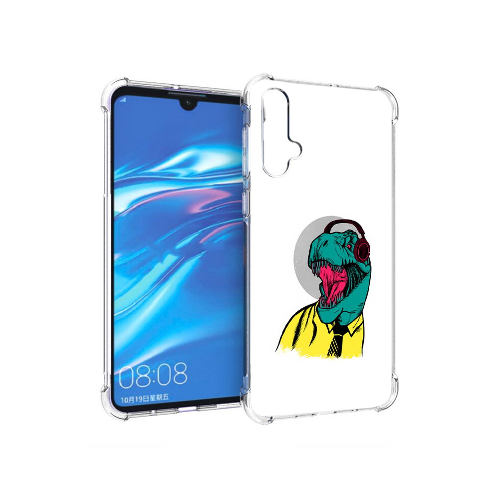 

Чехол MyPads Tocco для Huawei Nova 5 дино, Прозрачный, Tocco