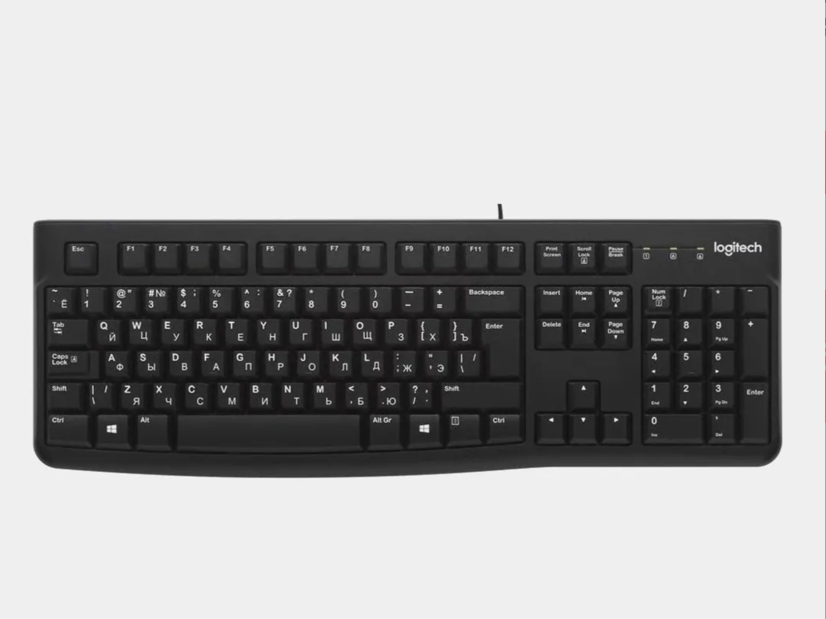 Проводная клавиатура Logitech Logitech K120 черный (K120 920-002522)