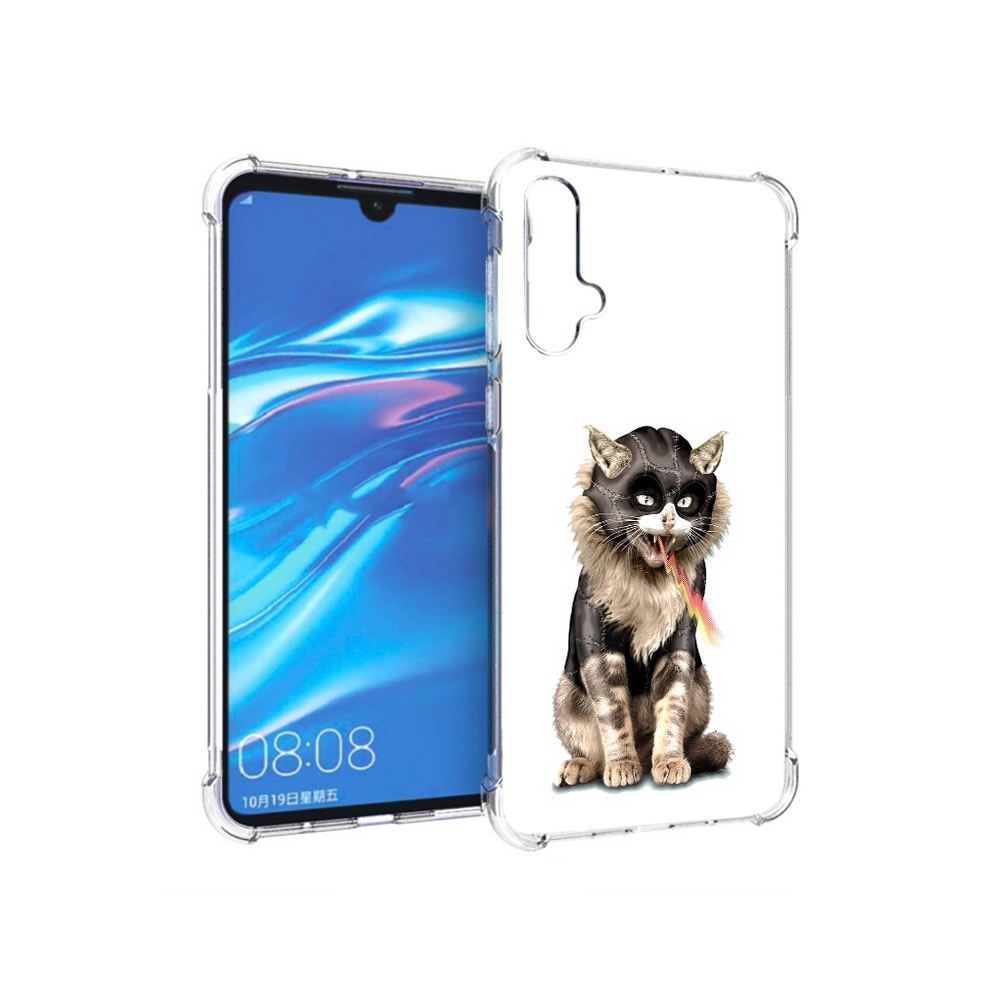 Чехол MyPads Tocco для Huawei Nova 5 дьяволский кот