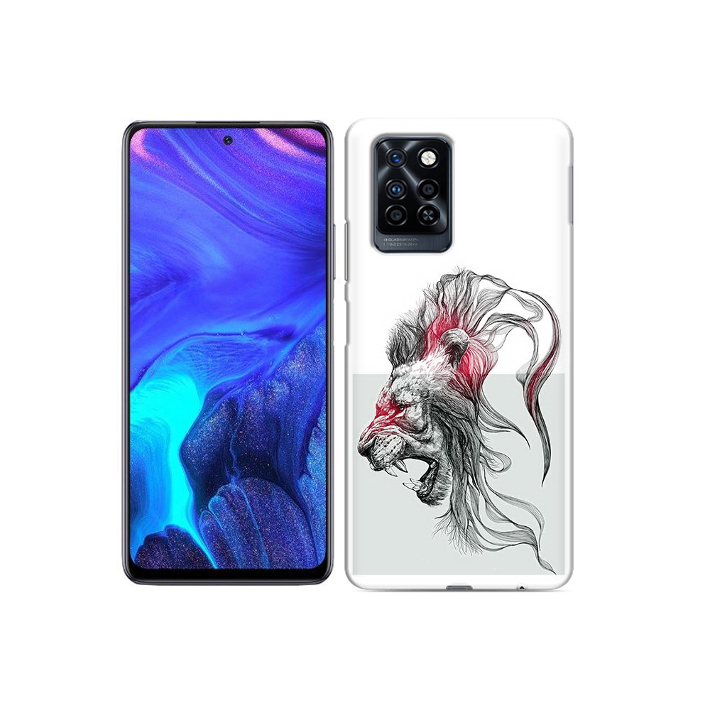 

Чехол MyPads Tocco для Infinix Note 10 Pro разъяренный лев, Прозрачный, Tocco
