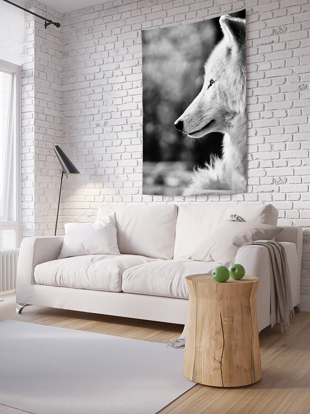 

Вертикальное фотопанно на стену JoyArty Монохромная лиса 150x200 см, Монохромная лиса