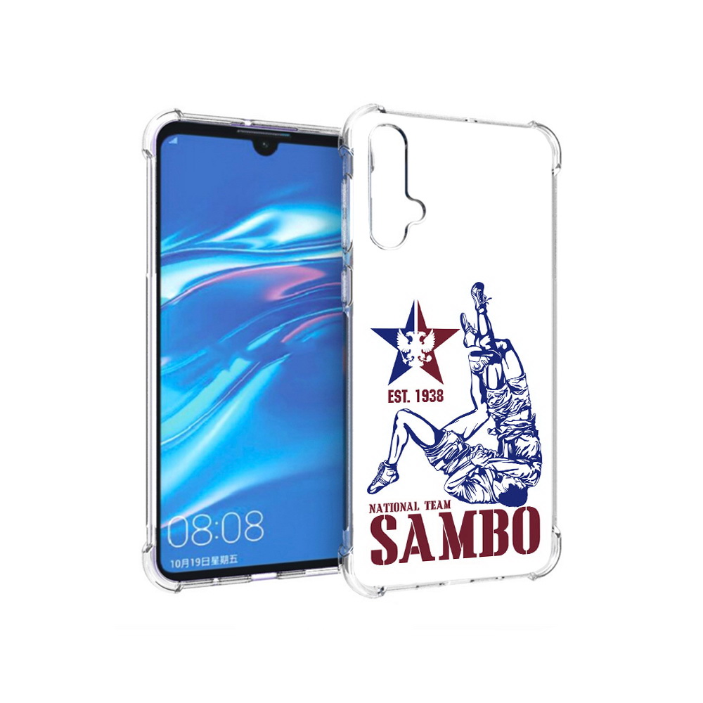 

Чехол MyPads Tocco для Huawei Nova 5 единоборства самбо, Прозрачный, Tocco