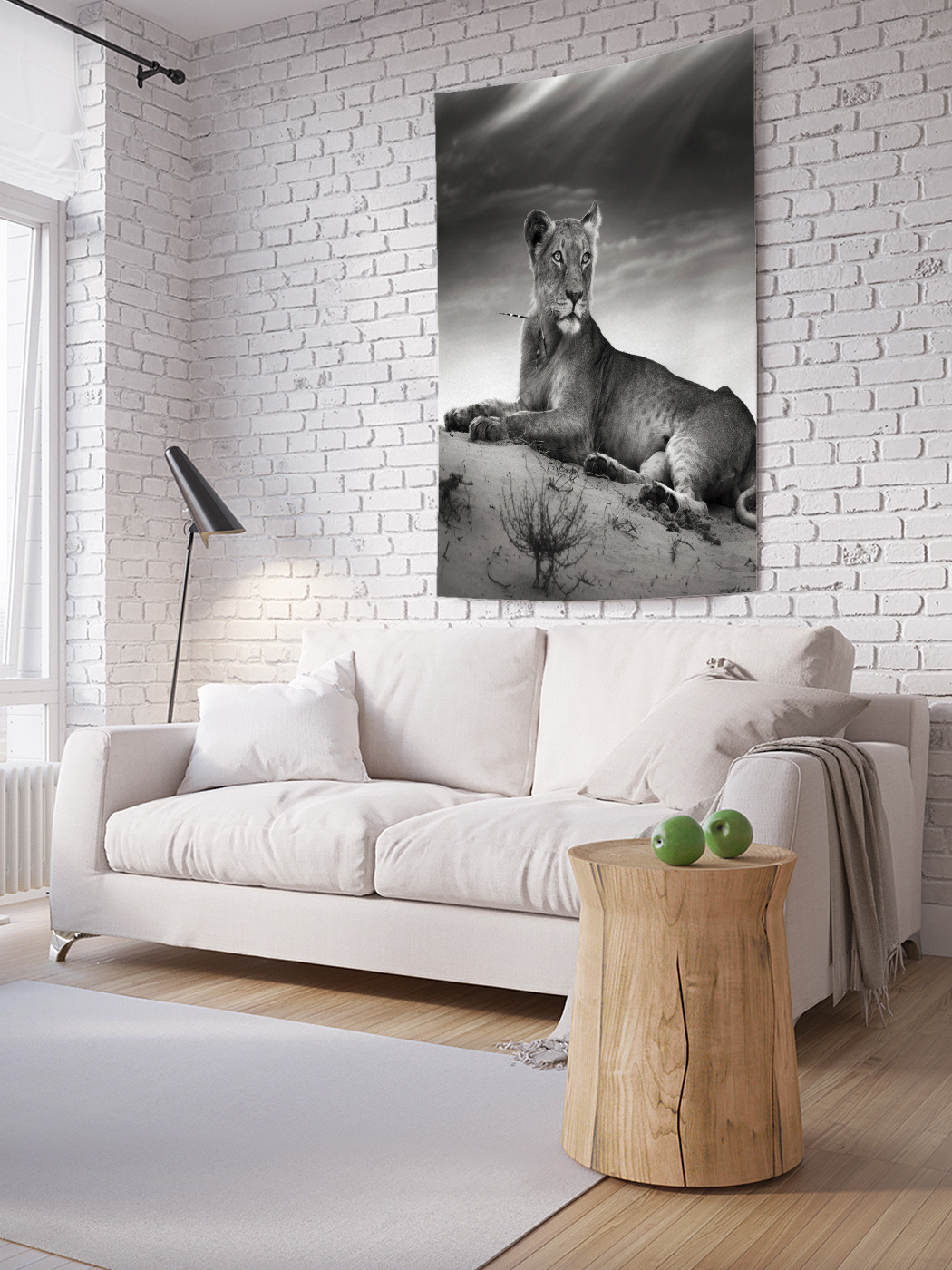 

Вертикальное фотопанно на стену JoyArty Львица в пустыне 150x200 см, Львица в пустыне