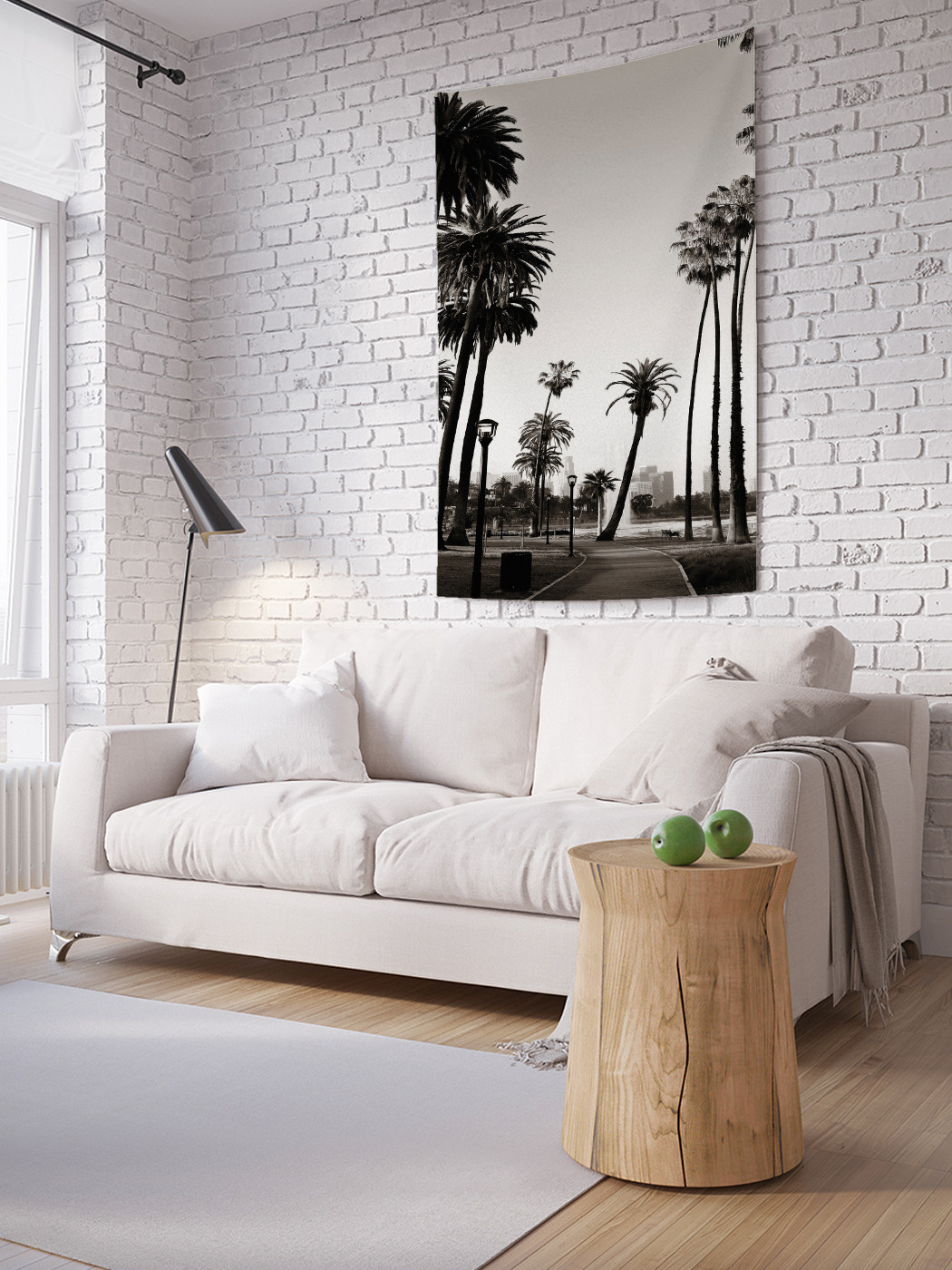

Вертикальное фотопанно на стену JoyArty Дорога среди пальм 150x200 см, Дорога среди пальм