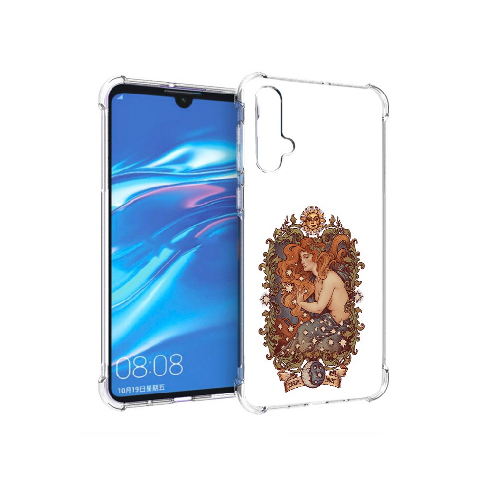 

Чехол MyPads Tocco для Huawei Nova 5 звездная девушка абстракция, Прозрачный, Tocco