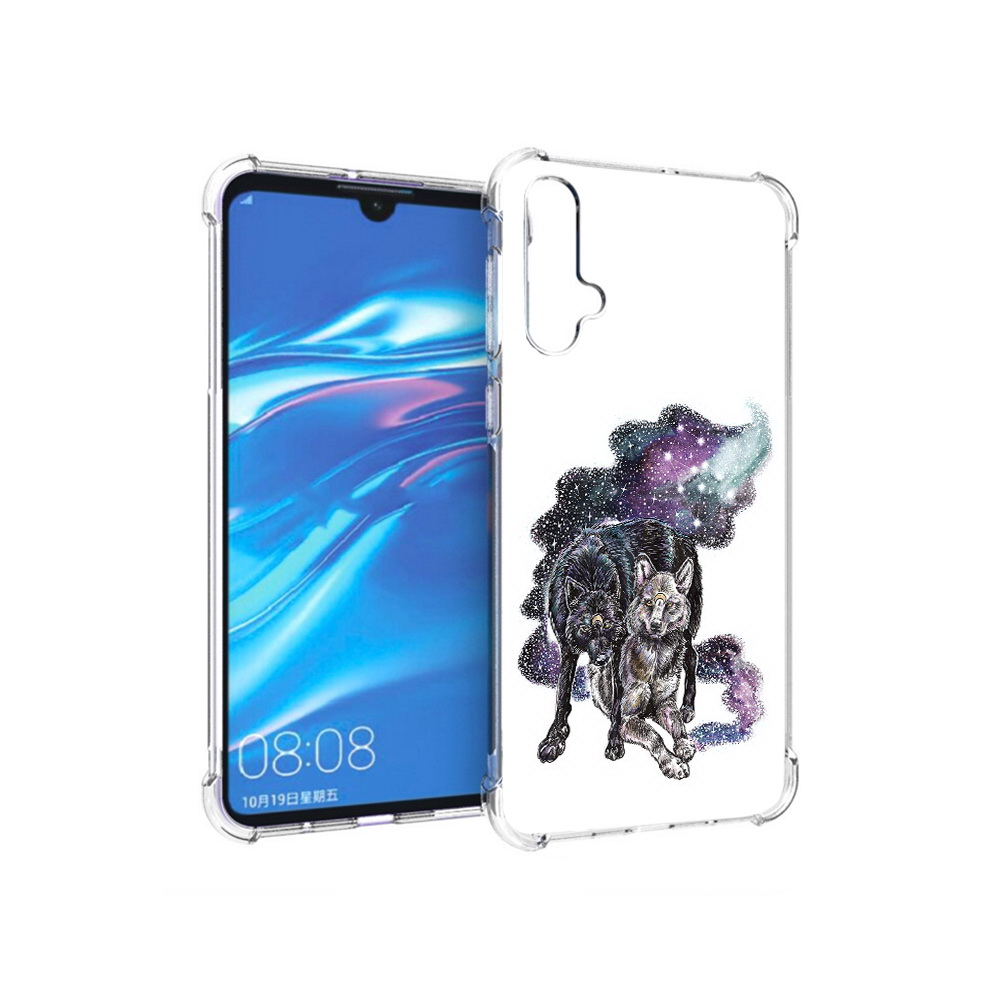 

Чехол MyPads Tocco для Huawei Nova 5 звездные волки, Прозрачный, Tocco