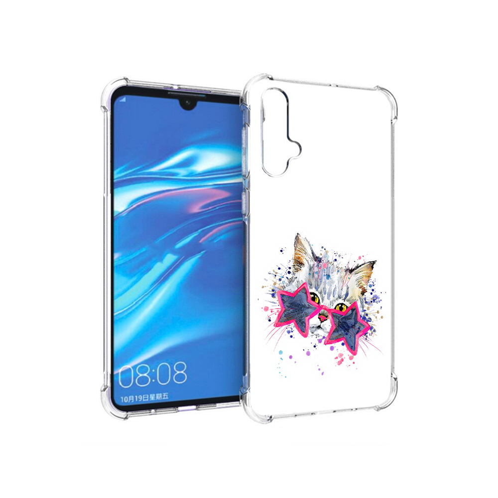 

Чехол MyPads Tocco для Huawei Nova 5 звездные очки, Прозрачный, Tocco