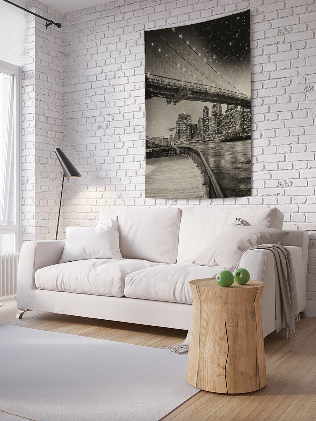 

Вертикальное фотопанно на стену JoyArty Сияние ночного моста 150x200 см, Сияние ночного моста