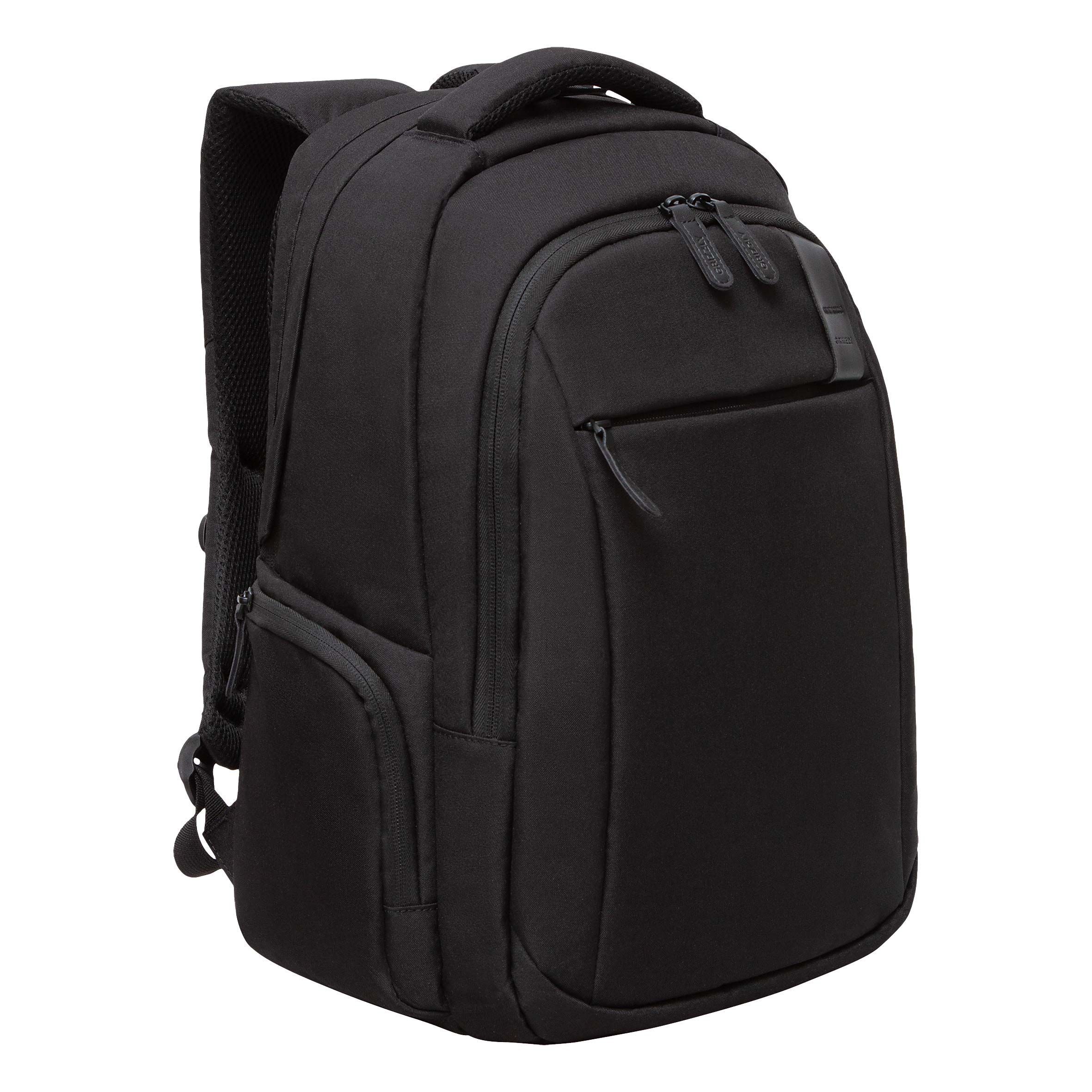 Рюкзак GRIZZLY RQ-310-1 деловой с карманом для ноутбука два отделения черный 310