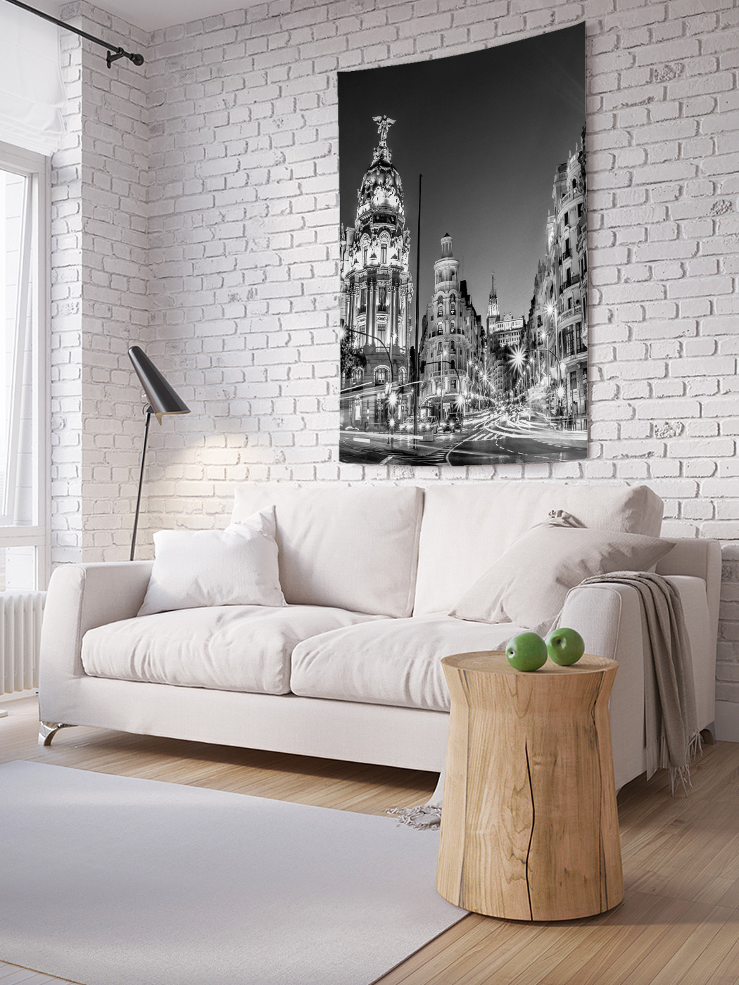 

Вертикальное фотопанно на стену JoyArty Огни ночного города в хроме 150x200 см, Огни ночного города в хроме