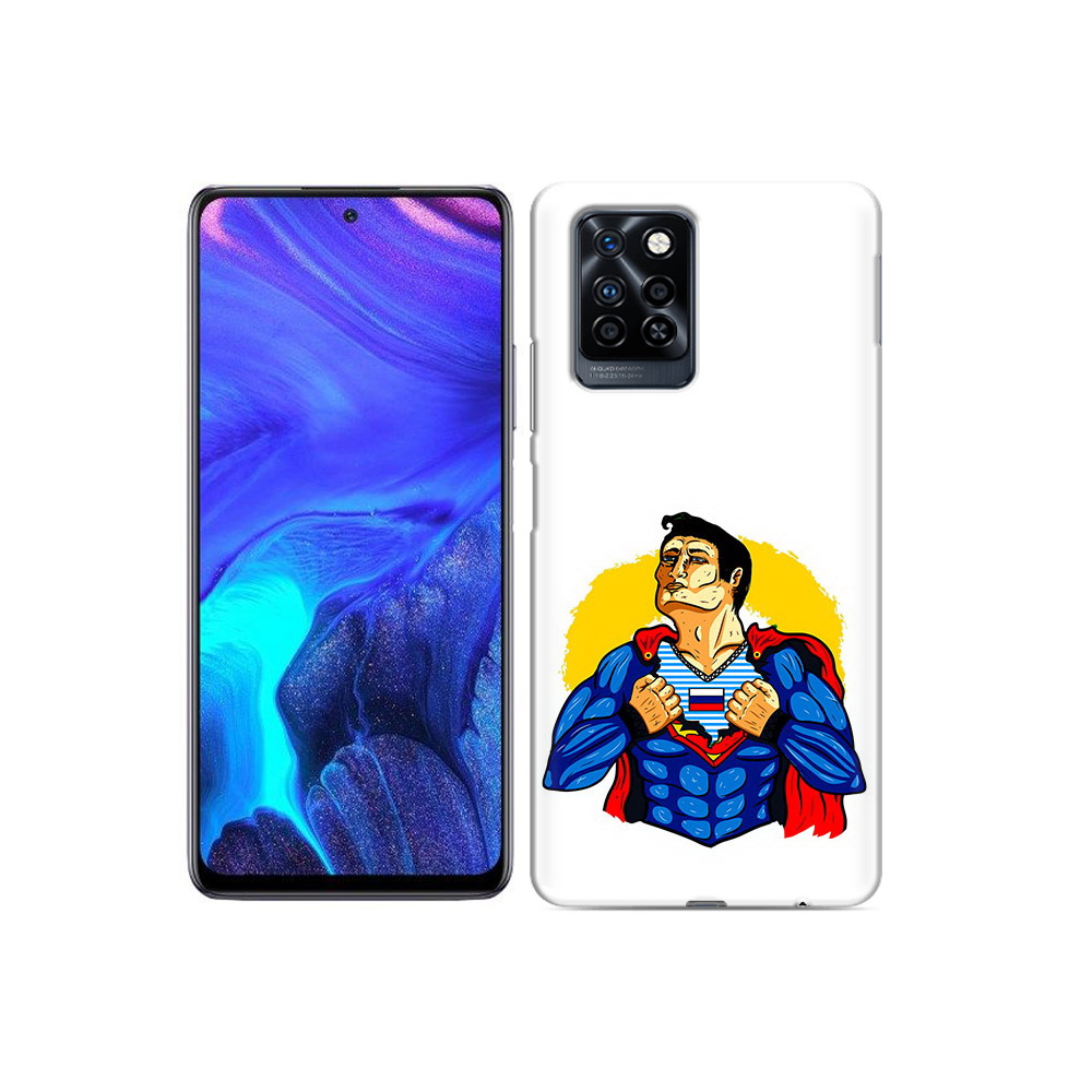 

Чехол MyPads Tocco для Infinix Note 10 Pro русский супермен, Прозрачный, Tocco